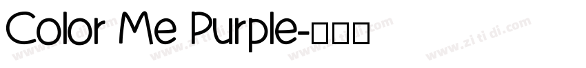 Color Me Purple字体转换